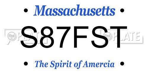 S87FST Massachusetts License Plate