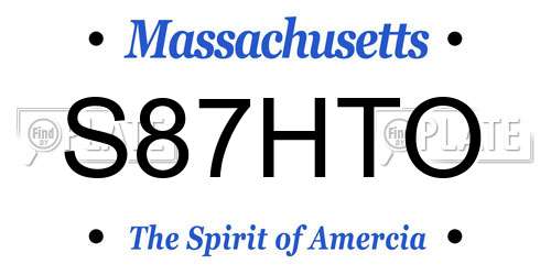 S87HTO Massachusetts License Plate