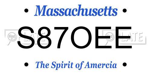 S87OEE Massachusetts License Plate