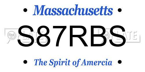 S87RBS Massachusetts License Plate
