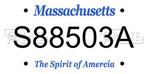 S88503A Massachusetts License Plate