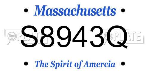 S8943Q Massachusetts License Plate