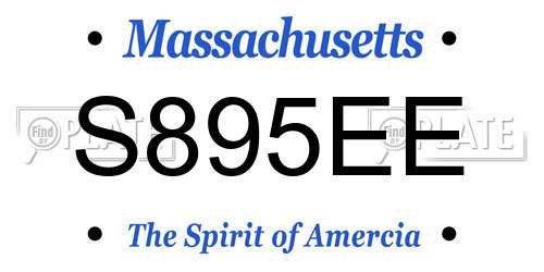 S895EE Massachusetts License Plate