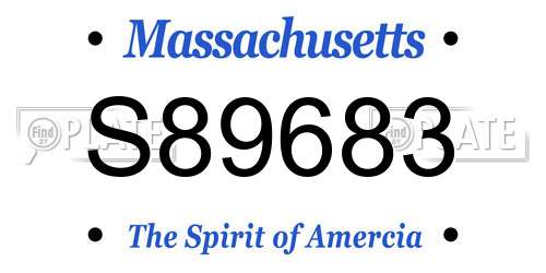 S89683 Massachusetts License Plate