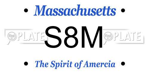 S8M Massachusetts License Plate