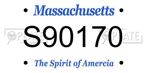 S90170 Massachusetts License Plate