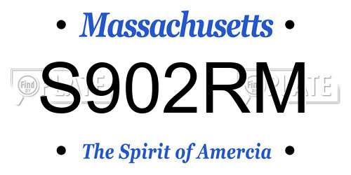 S902RM Massachusetts License Plate