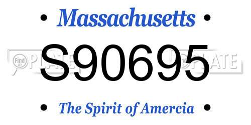 S90695 Massachusetts License Plate