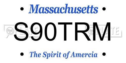 S90TRM Massachusetts License Plate