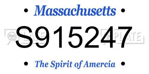 S915247 Massachusetts License Plate