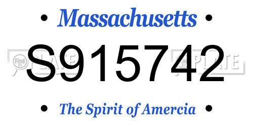 S915742 Massachusetts License Plate