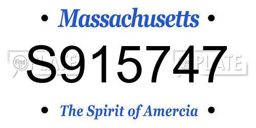 S915747 Massachusetts License Plate