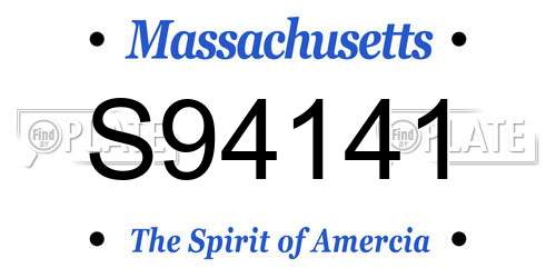 S94141 Massachusetts License Plate