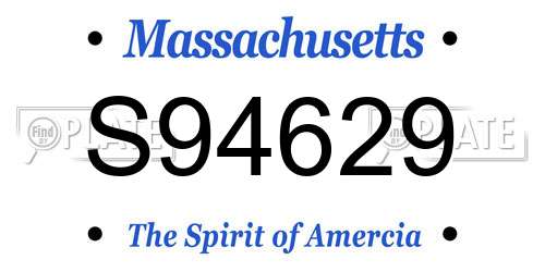 S94629 Massachusetts License Plate