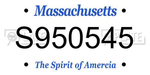 S950545 Massachusetts License Plate