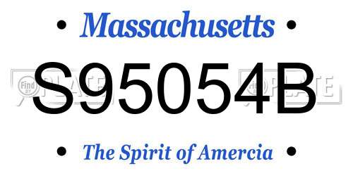 S95054B Massachusetts License Plate