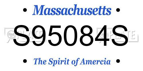 S95084S Massachusetts License Plate
