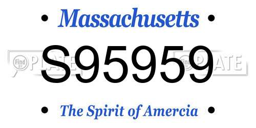 S95959 Massachusetts License Plate
