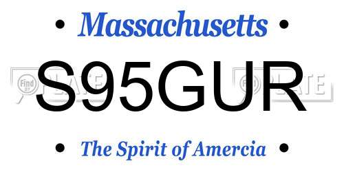 S95GUR Massachusetts License Plate