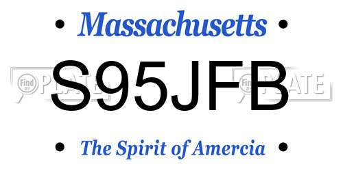 S95JFB Massachusetts License Plate