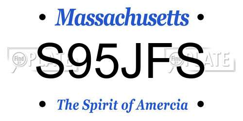 S95JFS Massachusetts License Plate