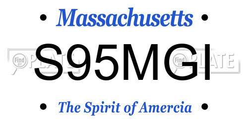 S95MGI Massachusetts License Plate