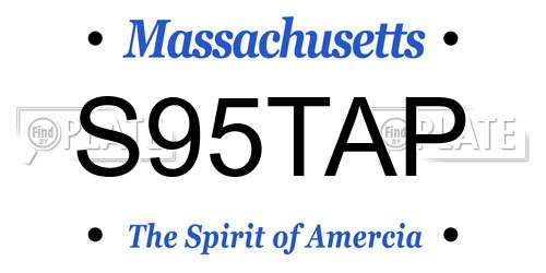 S95TAP Massachusetts License Plate