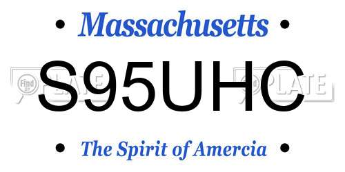 S95UHC Massachusetts License Plate