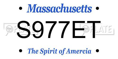 S977ET Massachusetts License Plate