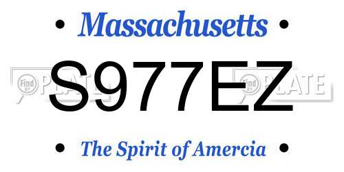S977EZ Massachusetts License Plate