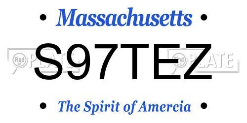 S97TEZ Massachusetts License Plate