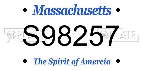 S98257 Massachusetts License Plate