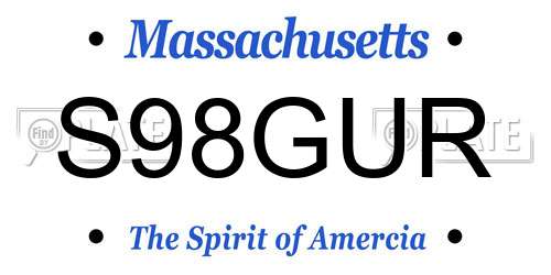 S98GUR Massachusetts License Plate