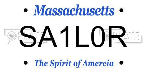 SA1L0R Massachusetts License Plate