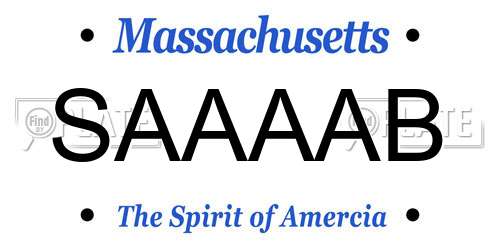 SAAAAB Massachusetts License Plate
