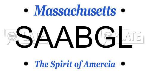 SAABGL Massachusetts License Plate