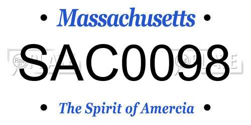 SAC0098 Massachusetts License Plate
