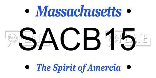 SACB15 Massachusetts License Plate