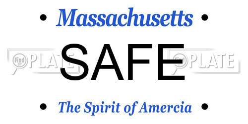 SAFE Massachusetts License Plate