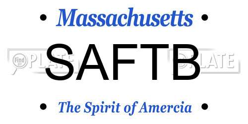 SAFTB Massachusetts License Plate