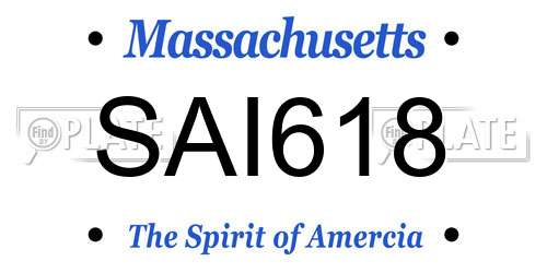 SAI618 Massachusetts License Plate