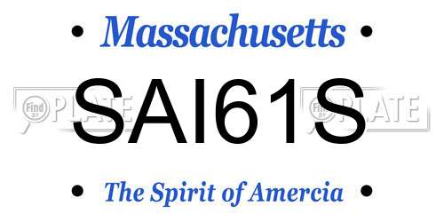 SAI61S Massachusetts License Plate