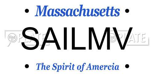 SAILMV Massachusetts License Plate