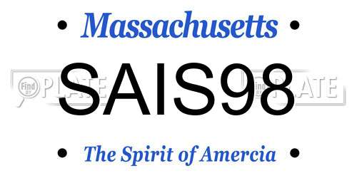 SAIS98 Massachusetts License Plate