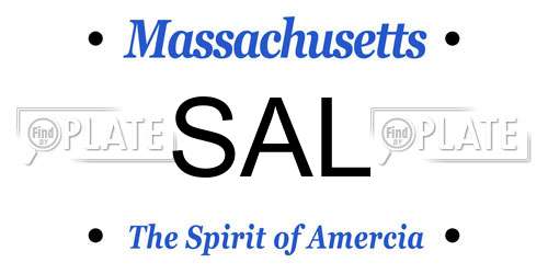 SAL Massachusetts License Plate