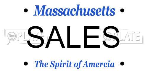 SALES Massachusetts License Plate
