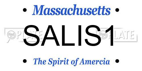 SALIS1 Massachusetts License Plate
