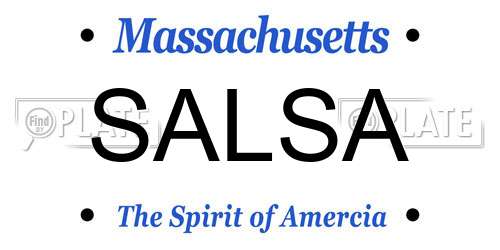 SALSA Massachusetts License Plate