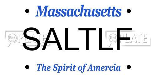 SALTLF Massachusetts License Plate