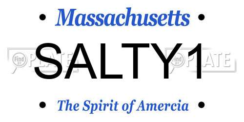 SALTY1 Massachusetts License Plate